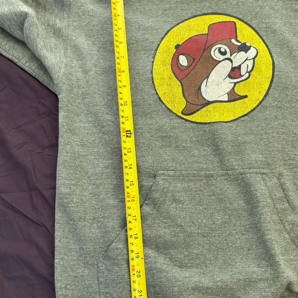 Buccees Beaver Grey Hoodie Sweatshirt Women’s Size Medium Graphic Print - Picture 8 of 10